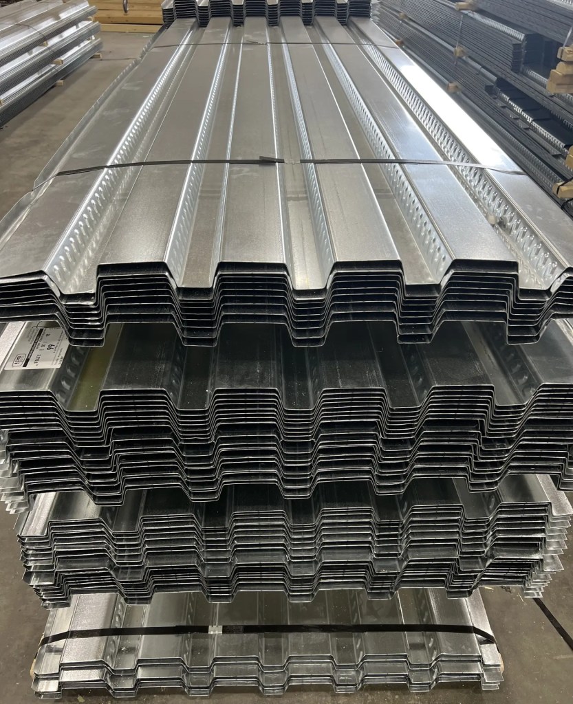 Composite steel floor deck profile — 2 inch and 3 inch options from Cutting Edge Decking Houston TX